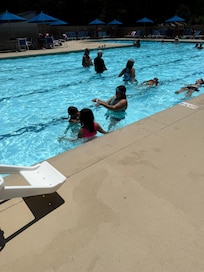 Our only time at the pool before thundering each day.