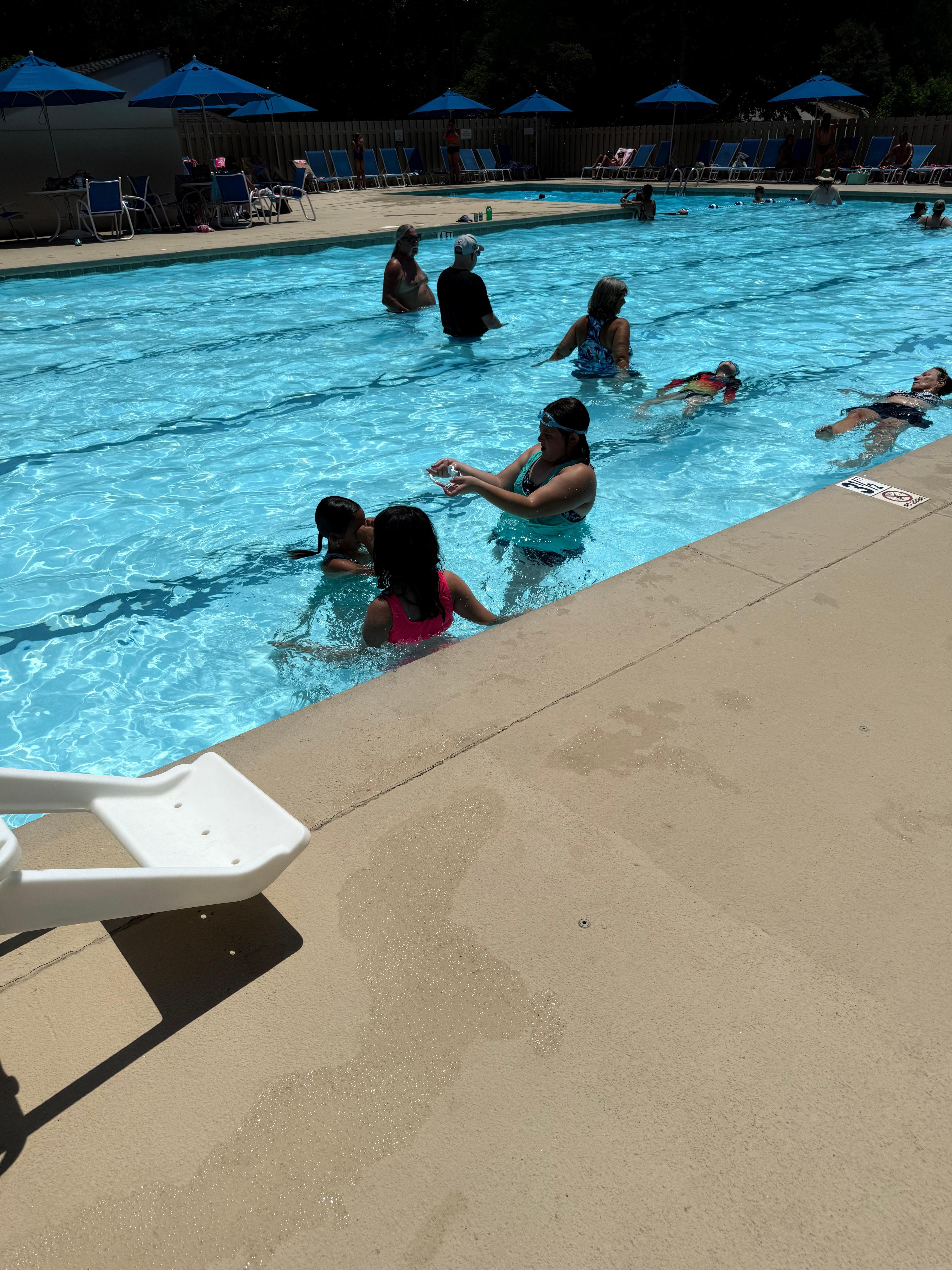 Our only time at the pool before thundering each day.