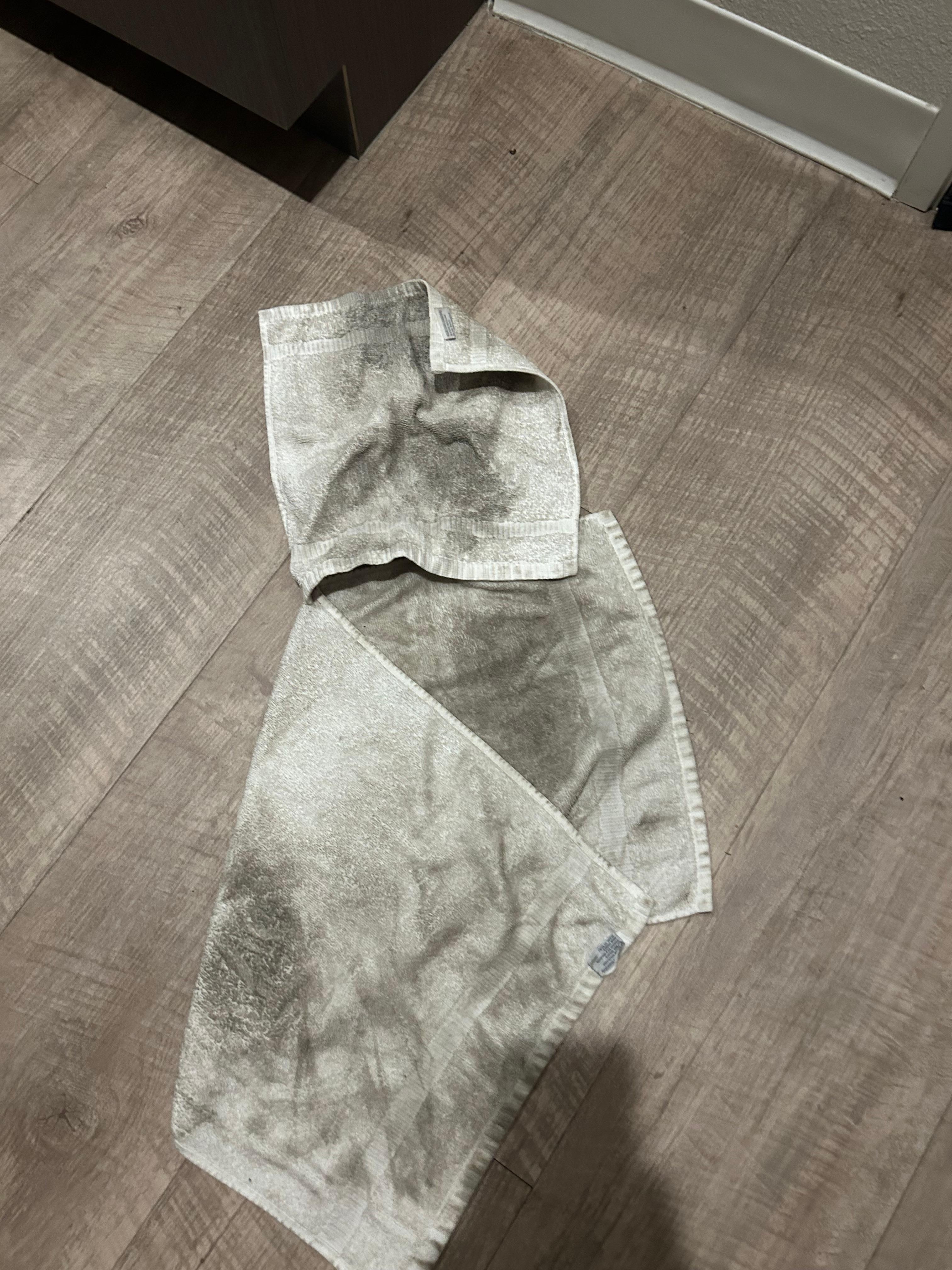 I wiped our kitchen floor because my feet were black after a few hours. This is what I removed. 