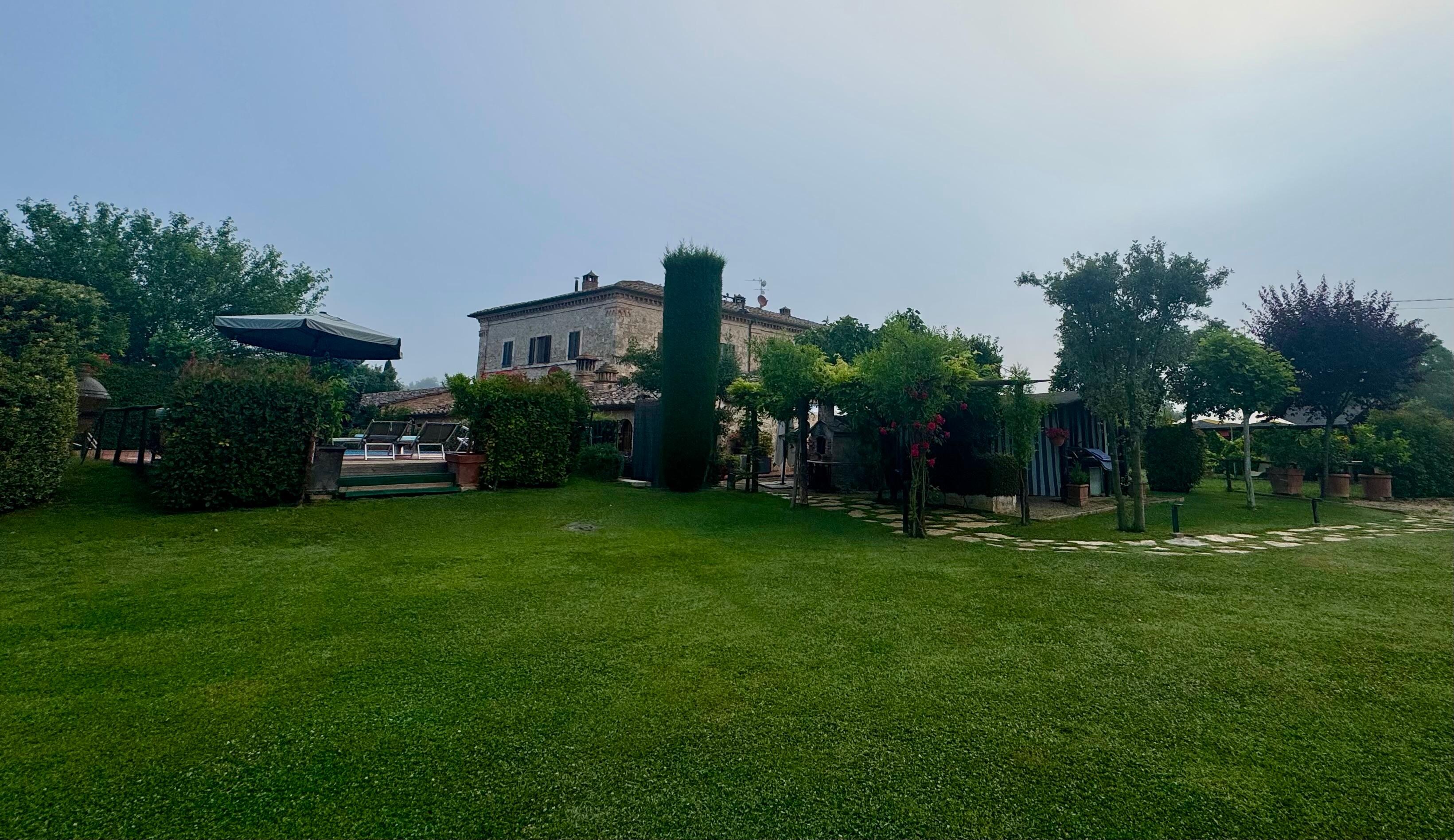 The villa and pool