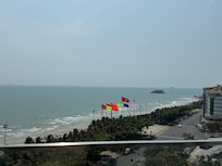 View from balcony of hotel