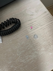 Trash left behind on the nightstand - found on arrival