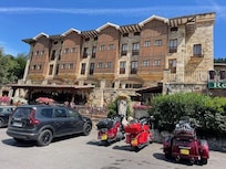 Hotel and car parking
