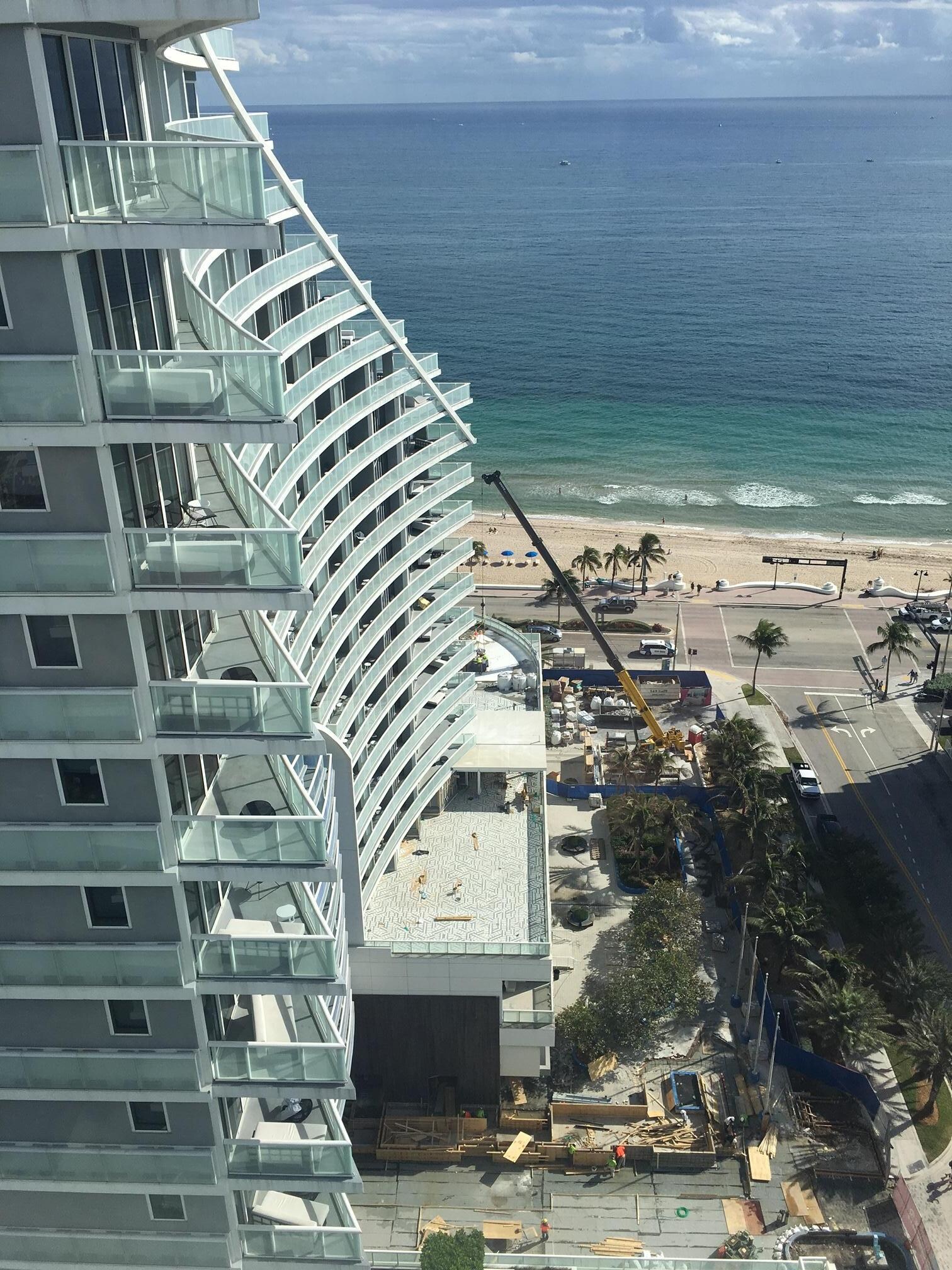 View from west tower/2 of pool construction