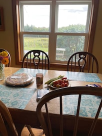 Dining room accommodates a large family gathering