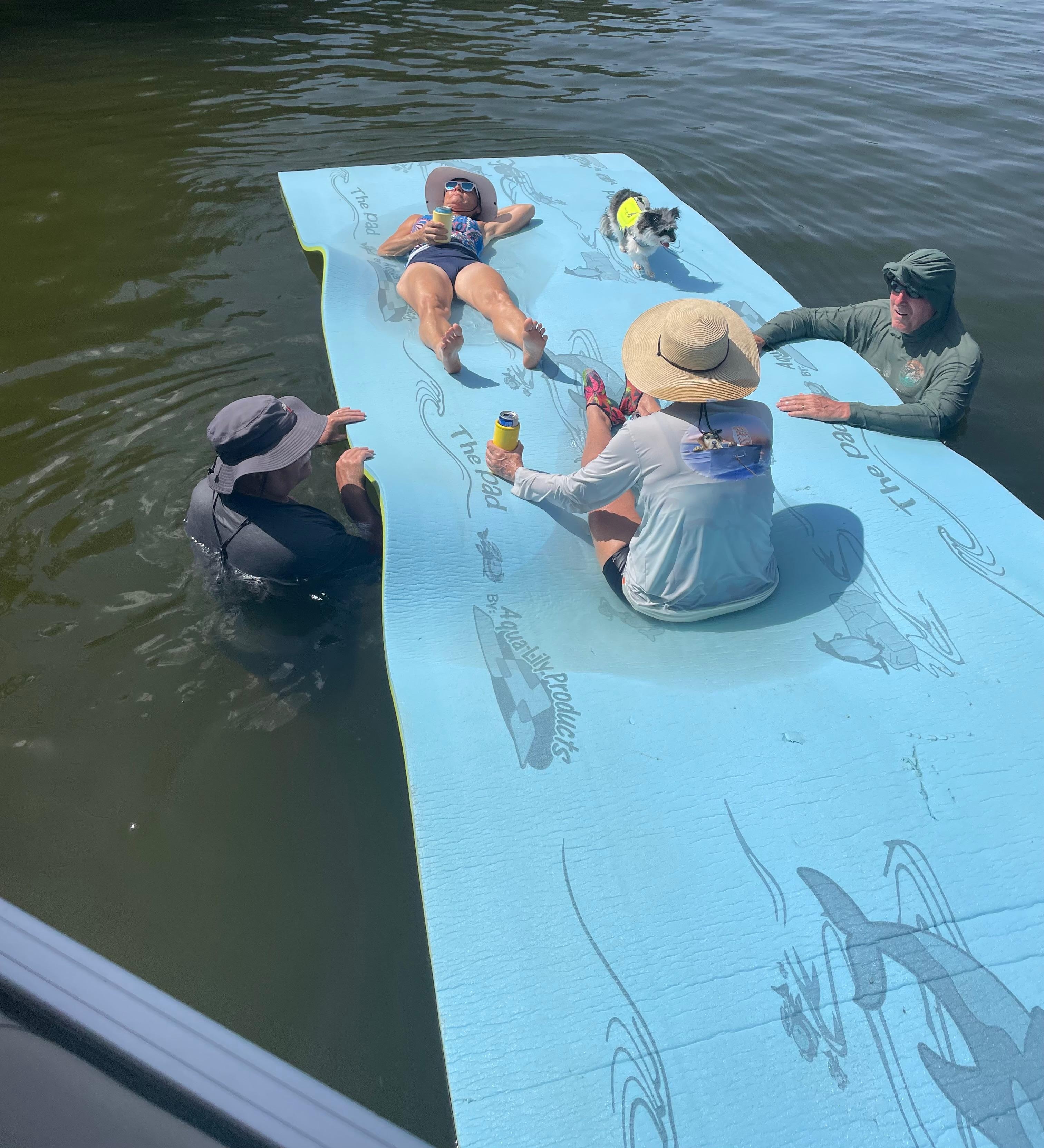 Dock in shallow water and float for a very relaxing day