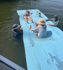 Dock in shallow water and float for a very relaxing day