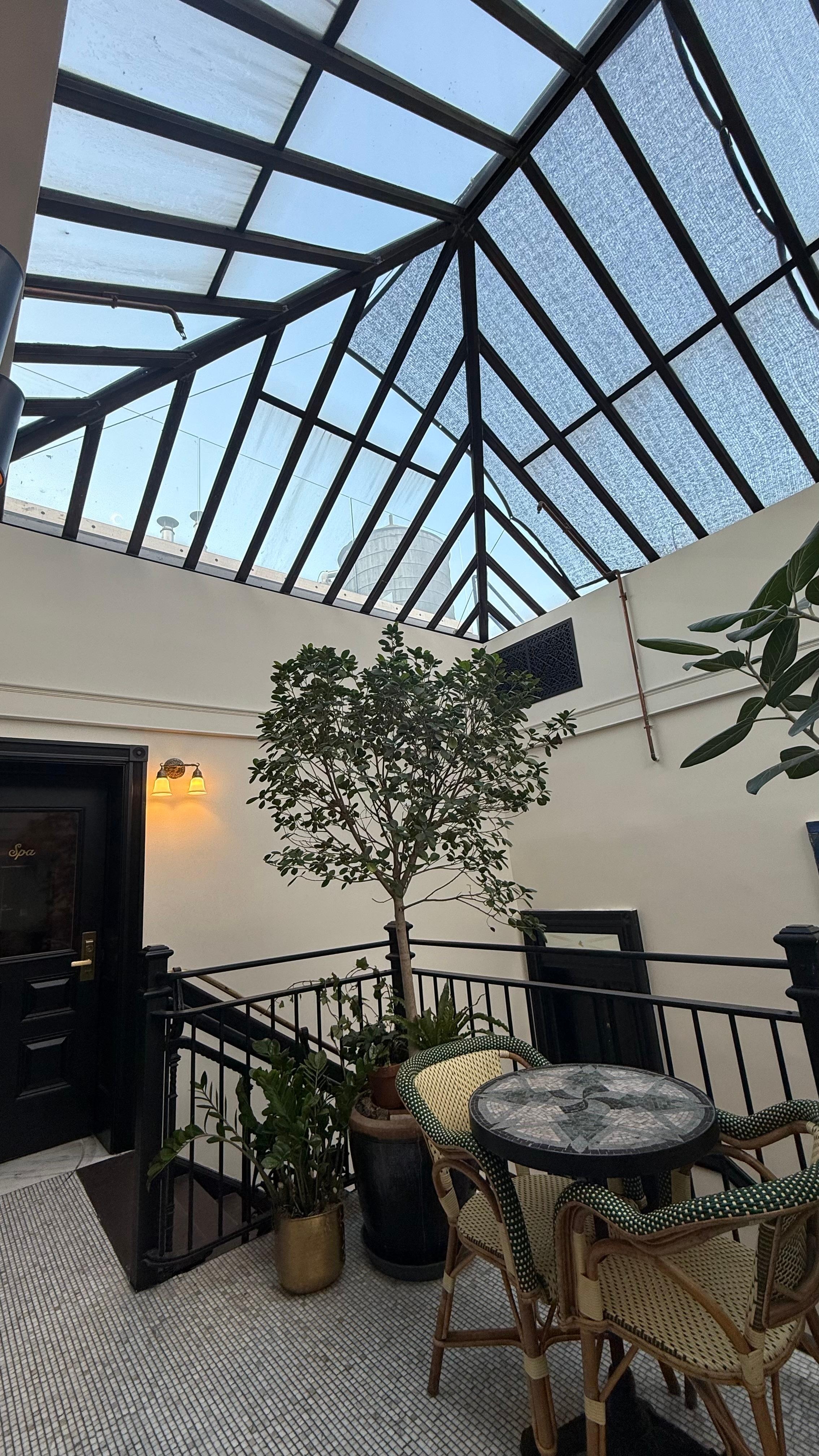 Entrance to rooftop access (where gym & spa is located) 