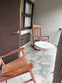 Rocking chairs on the balcony