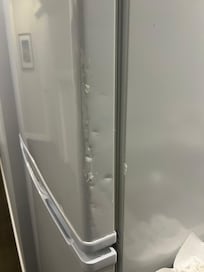 Damaged fridge. Not documented. When I reported it to the management company they were surprised by it and asked for photos. Why didn’t they already know about this?