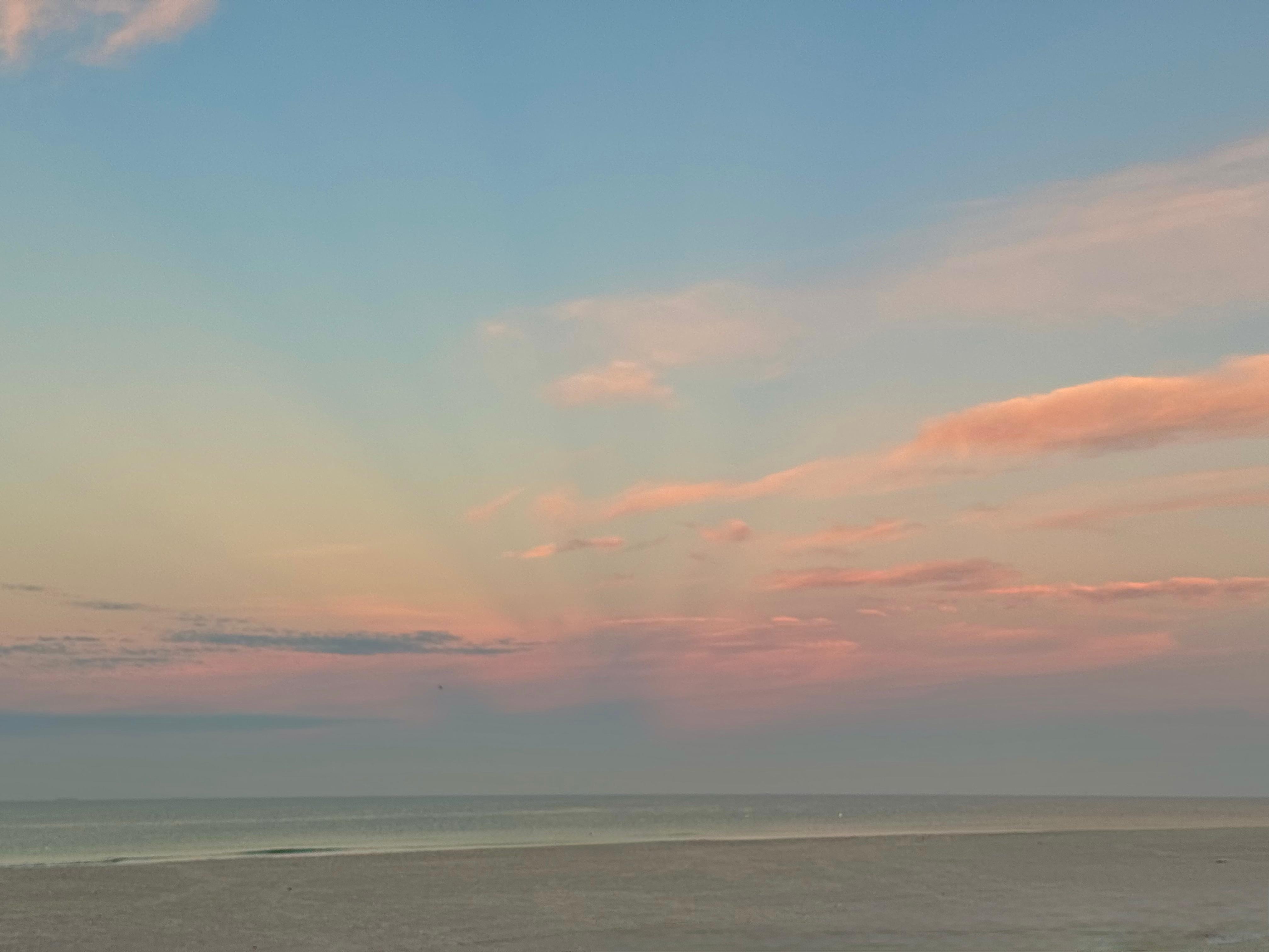 Beautiful pastel sky from the balcony!