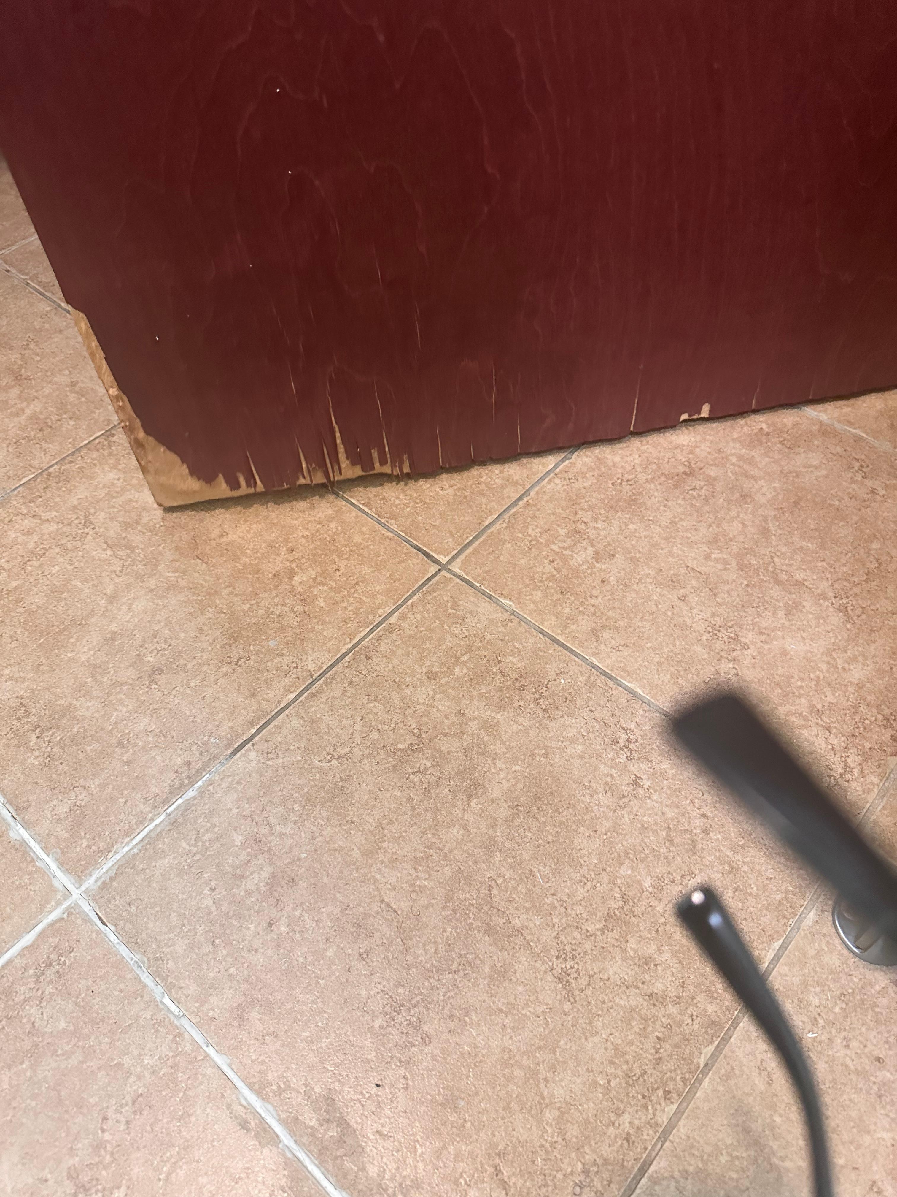 The bottom of the door