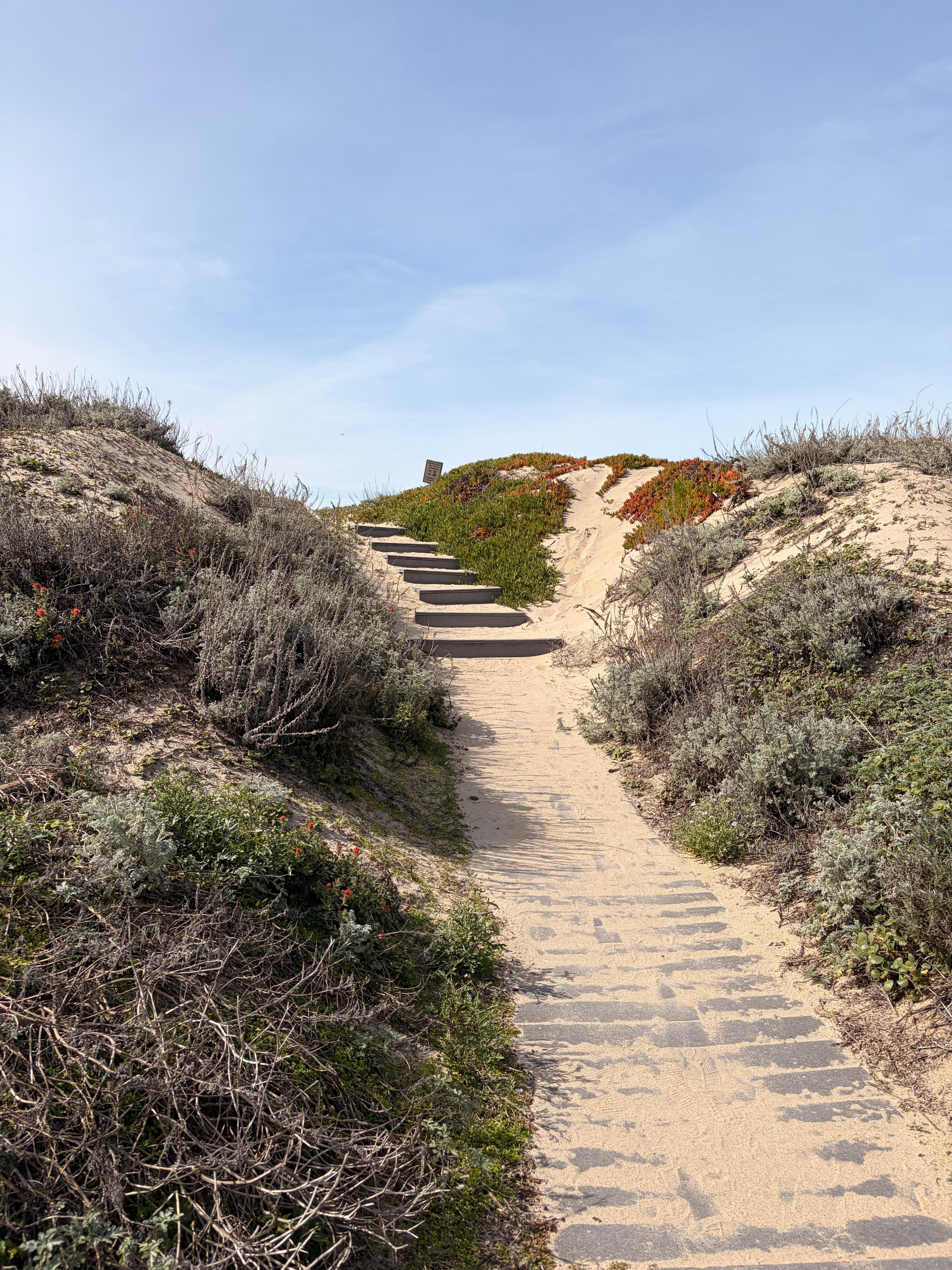 The walk over the dunes is only 90 seconds from porch to beach 