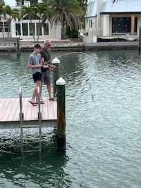 We caught tons of fish from the dock