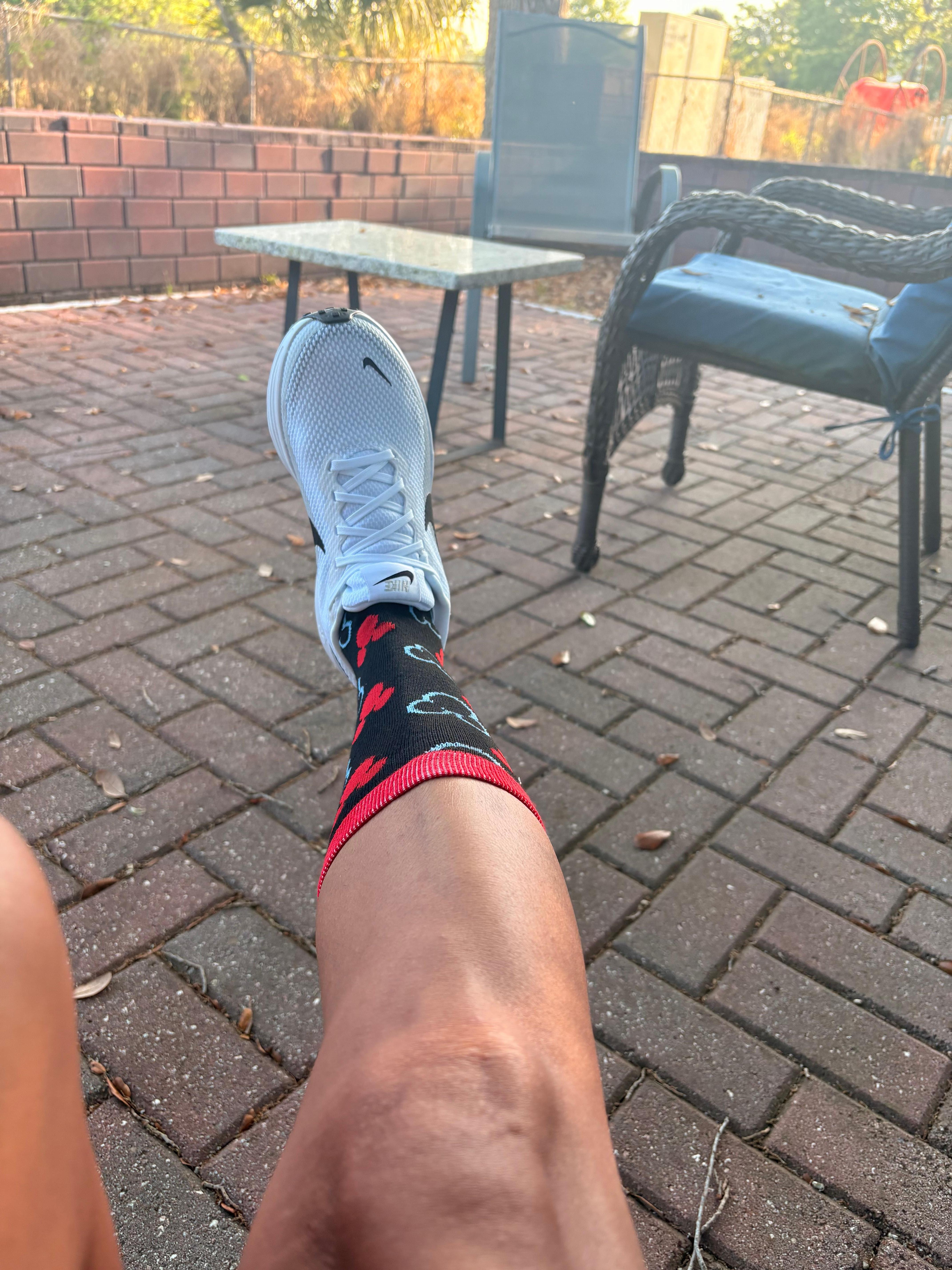 Sitting outside in the backyard 