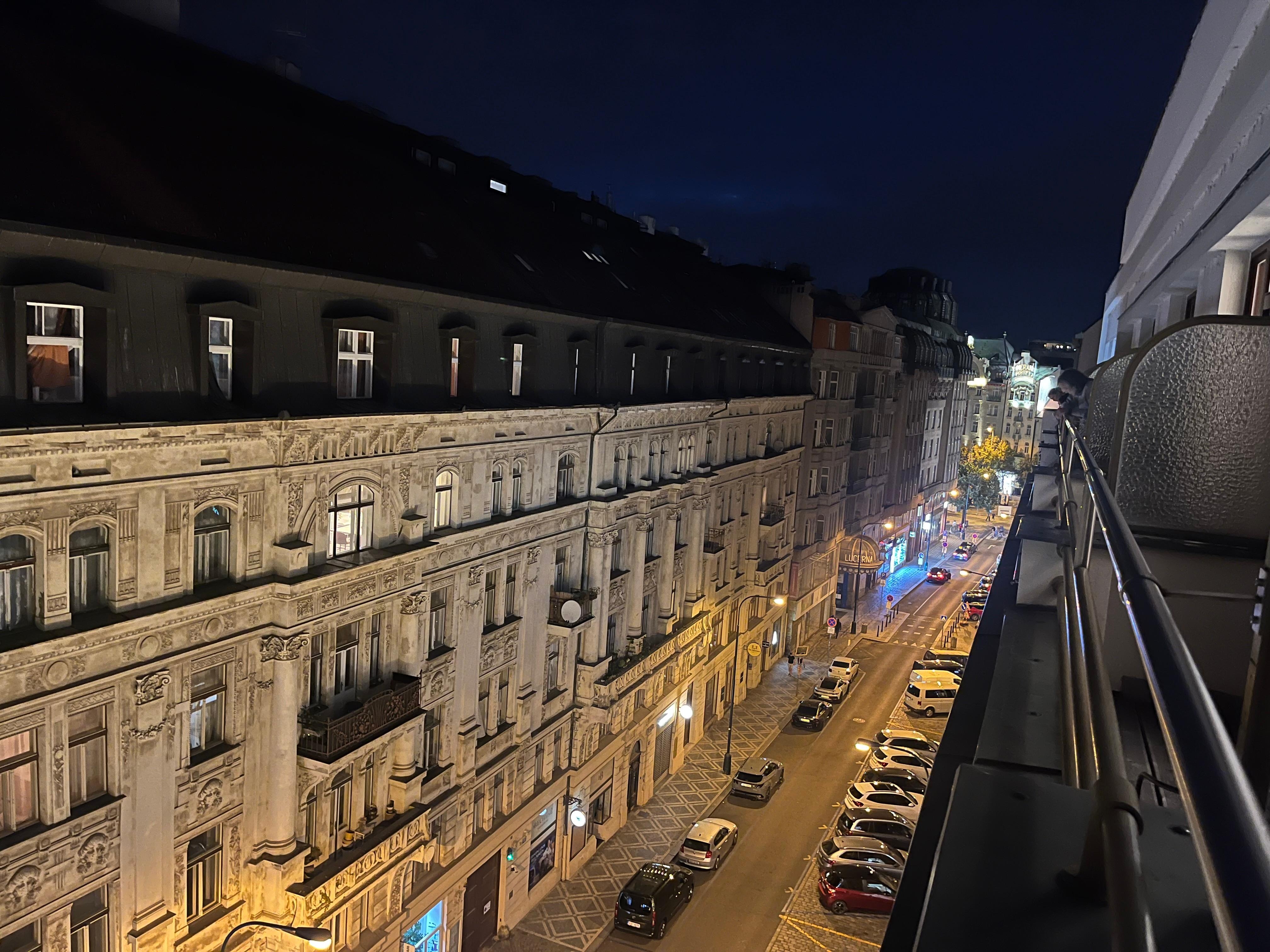 View from hotel balcony.