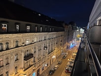 View from hotel balcony.