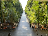 From the lobby above the bar