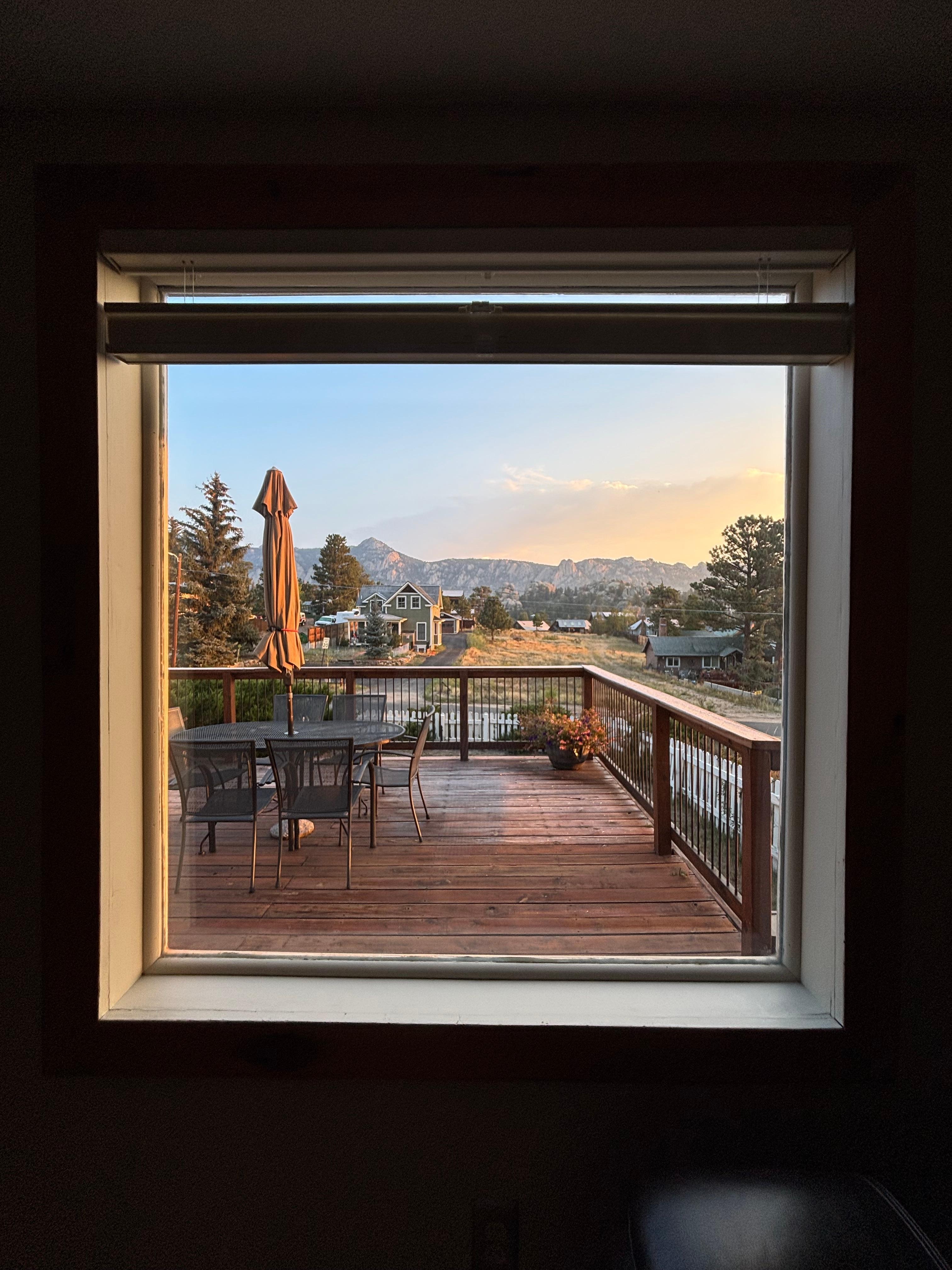 A view from the living area.