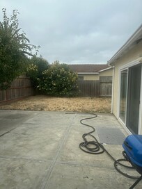 ugly backyard, no furniture