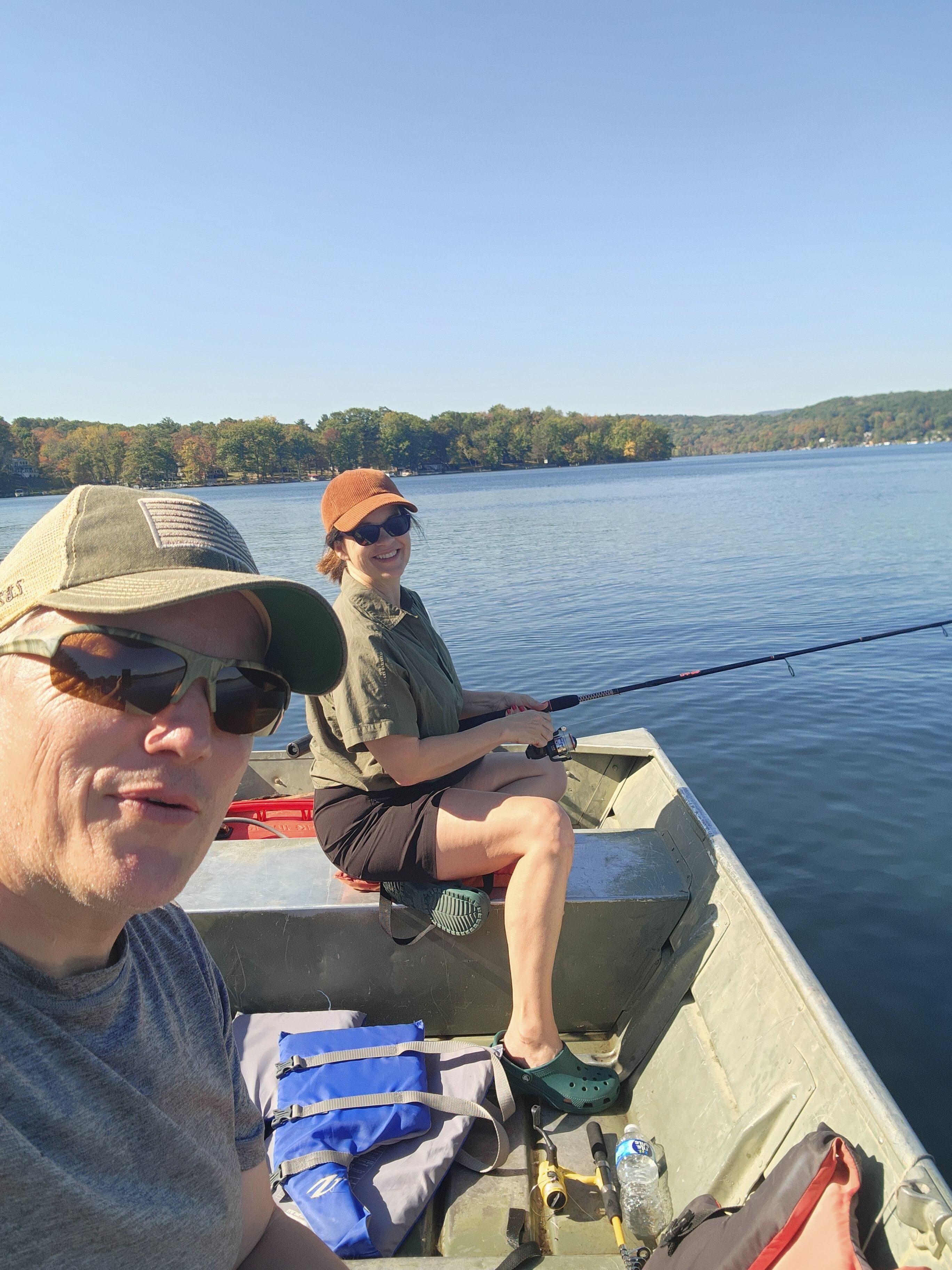 Rented a flat boat to explore and fish
