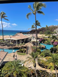 View from the balcony by the lobby.