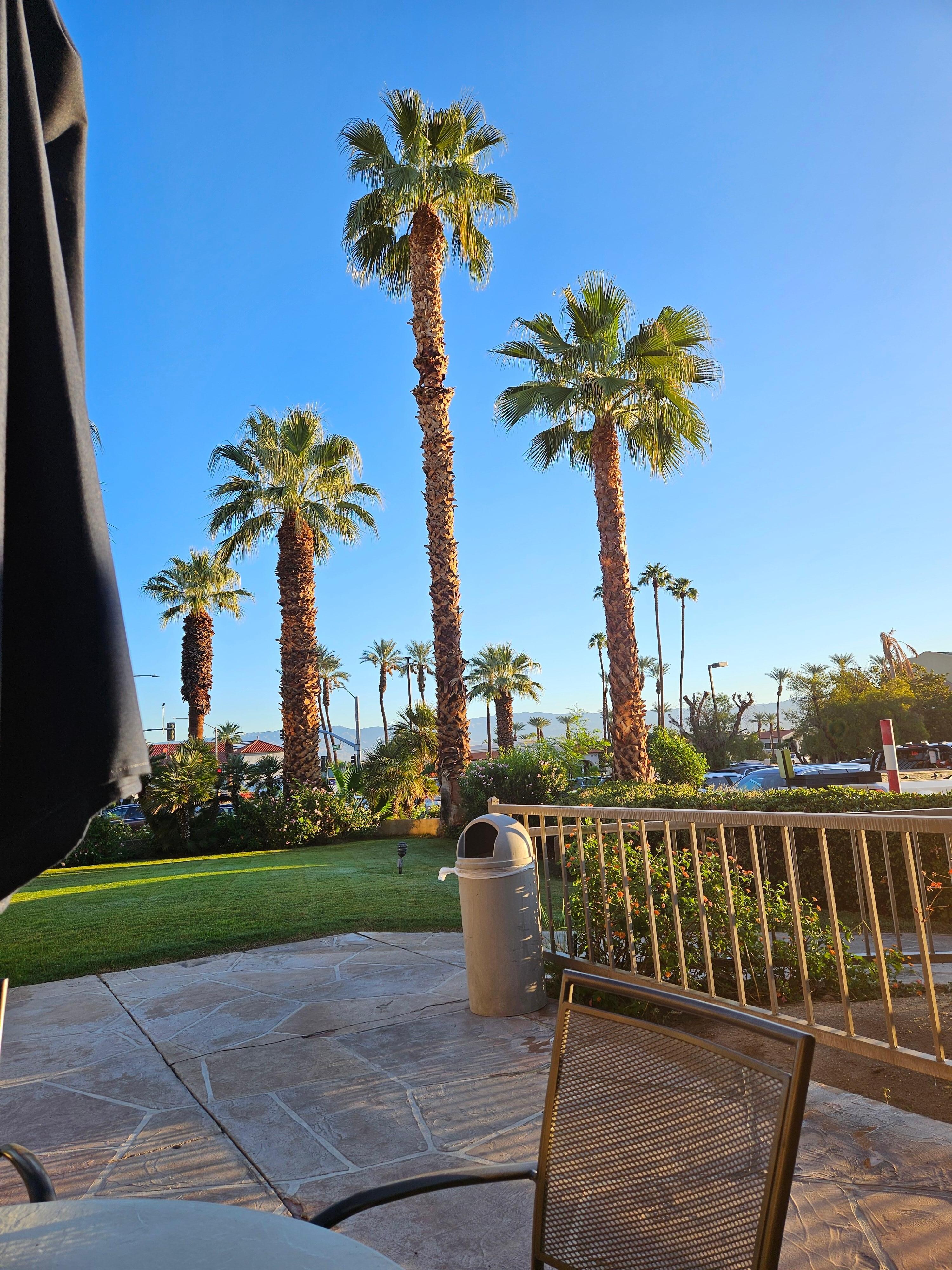 Pleasant seating area out front. 