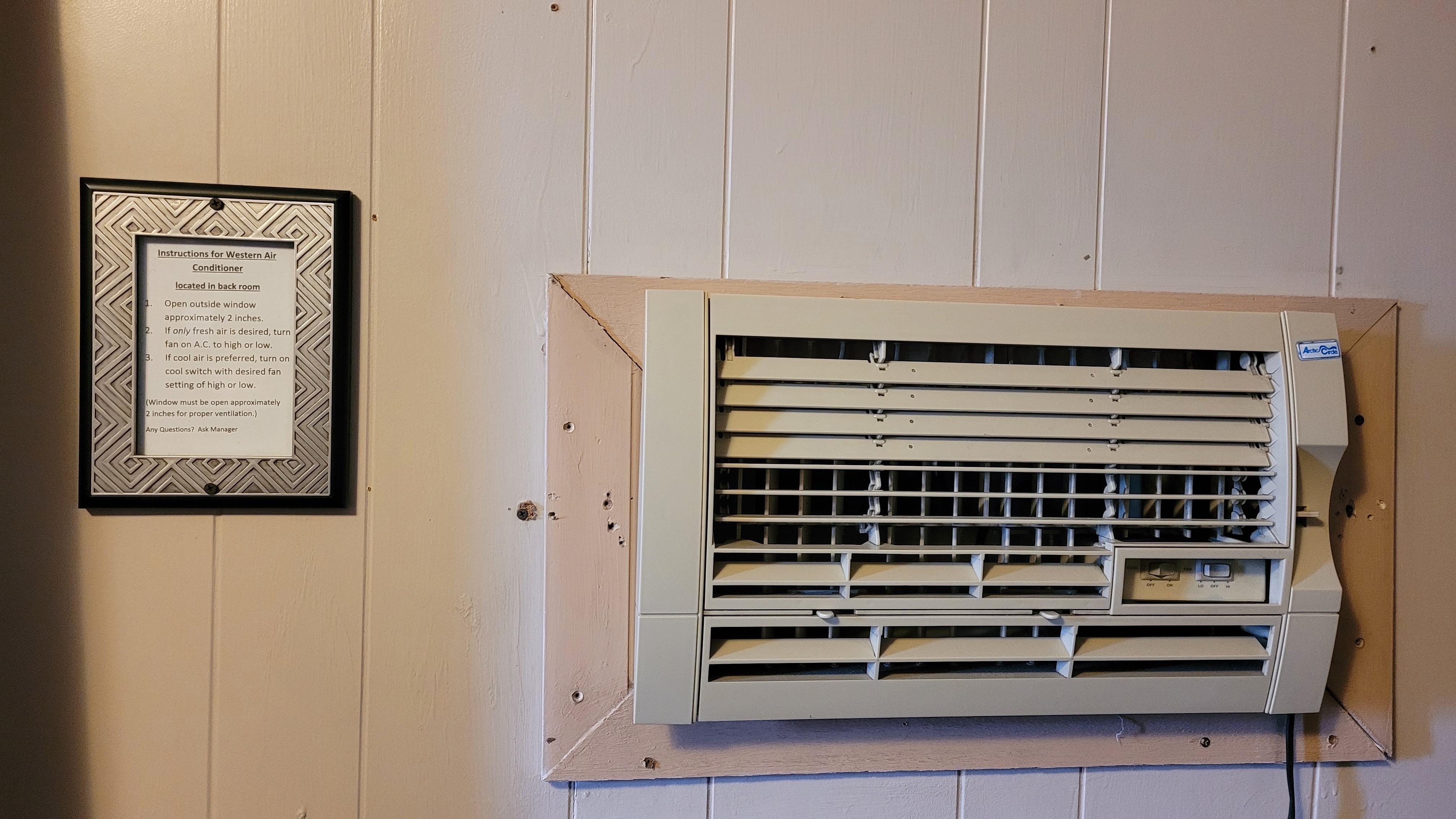 The directions are rather interesting to operate the air conditioning.
