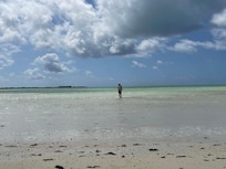 Fly fishing on the flat