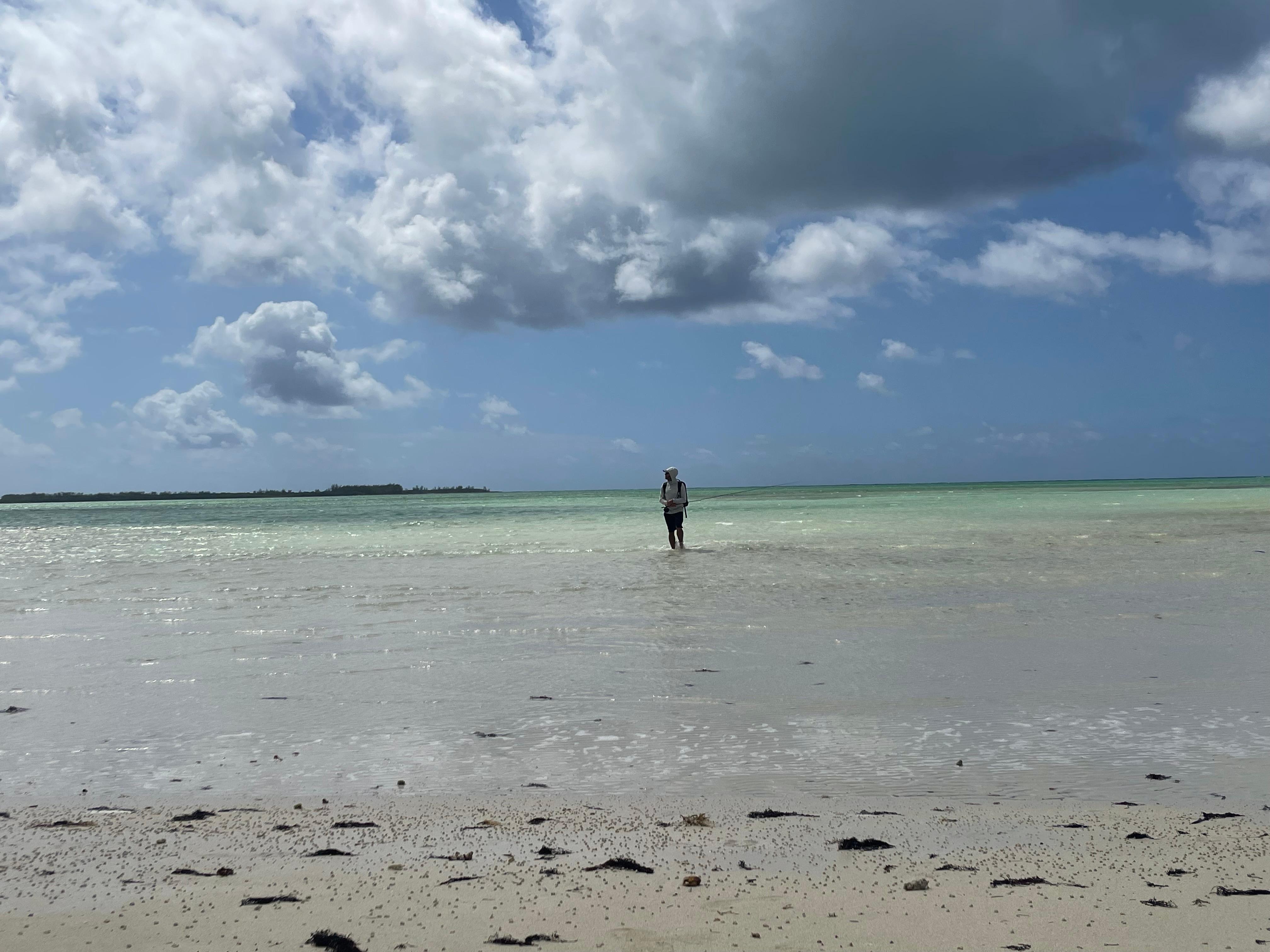 Fly fishing on the flat 