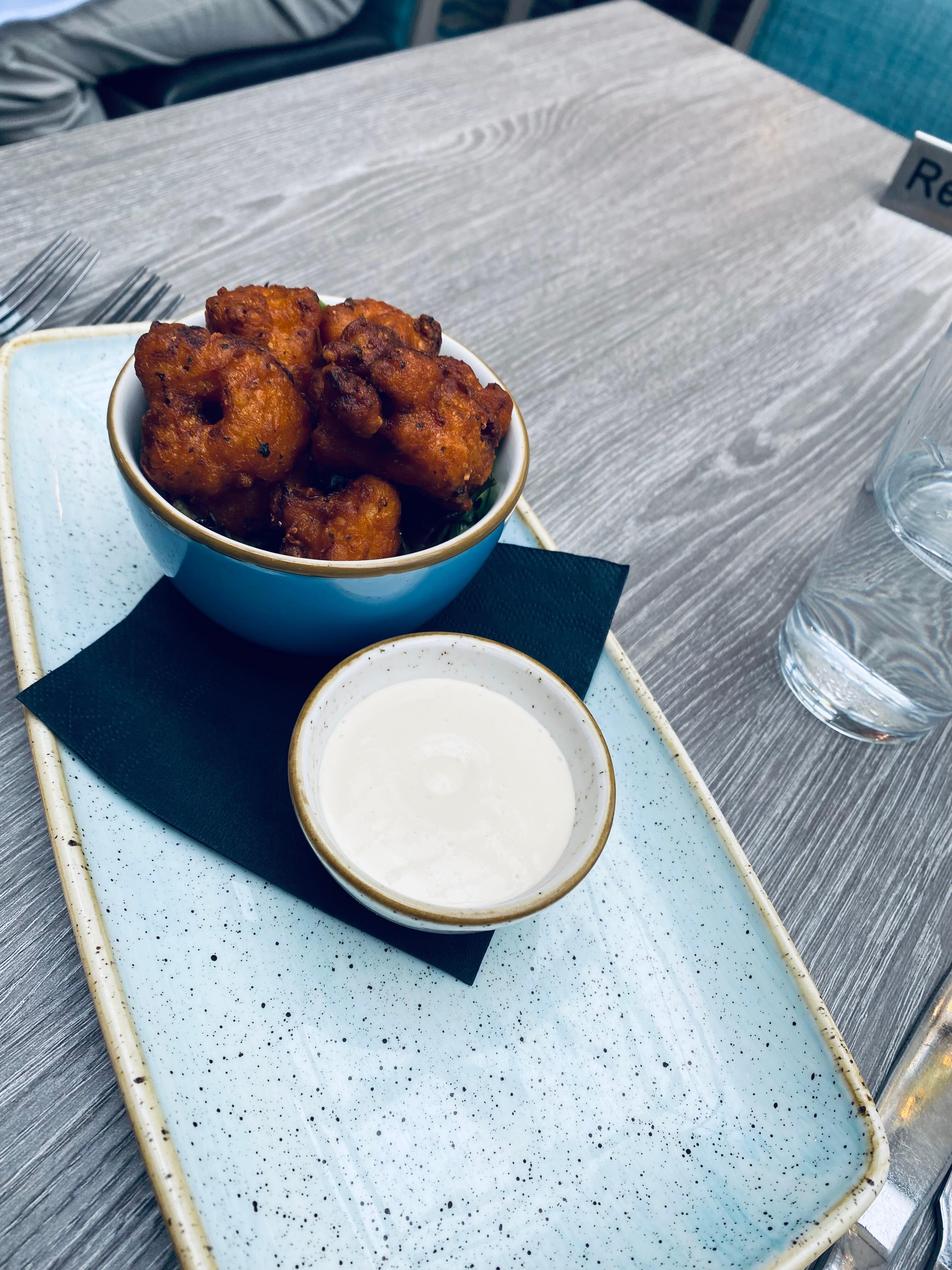 Cauliflower bites - very tasty.
