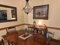 Nice large dining table.