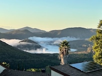 Lake Hodges morning fog from the house