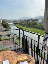 Rooftop view at breakfast.