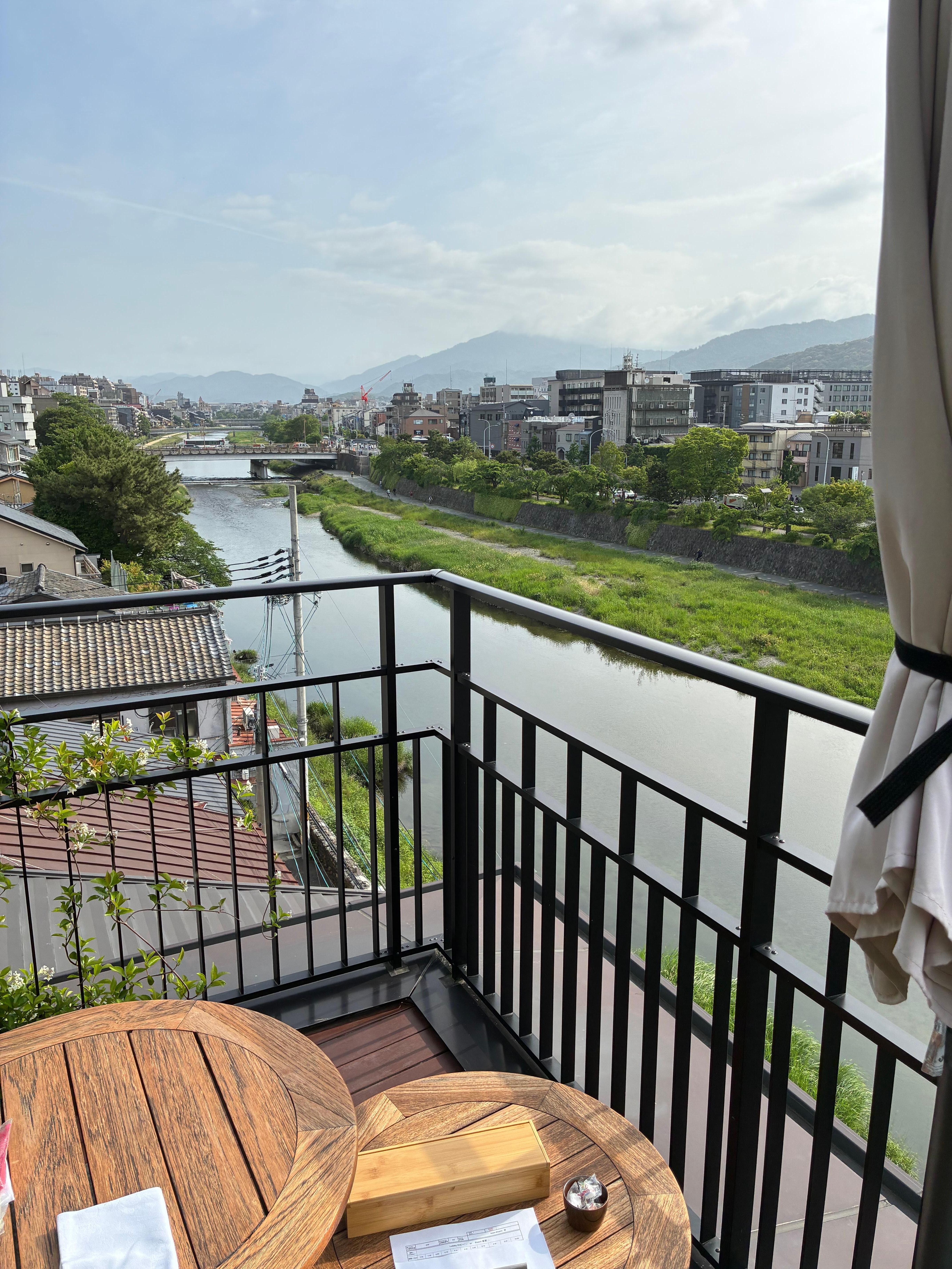 Rooftop view at breakfast.