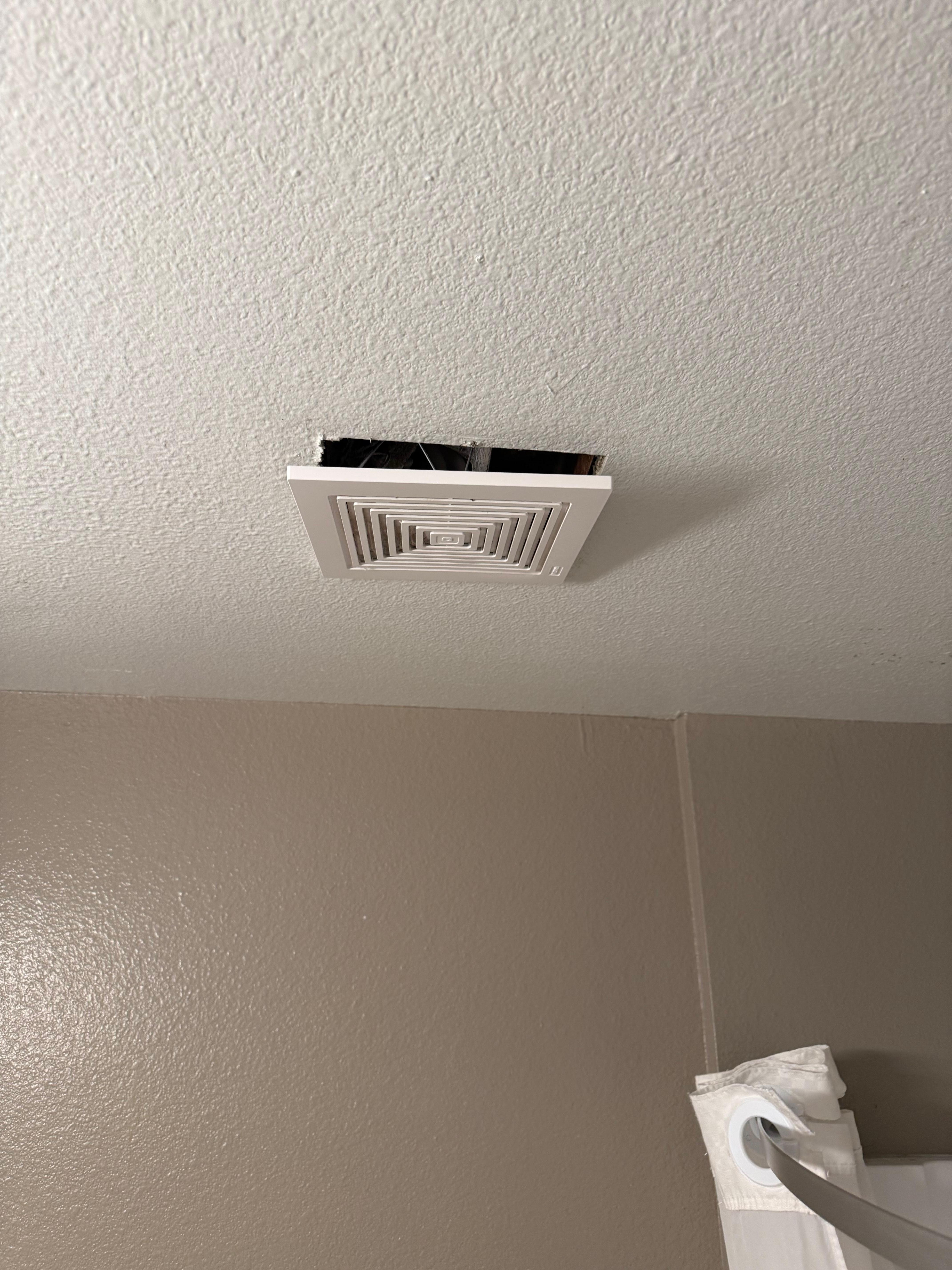Fan falling out of ceiling