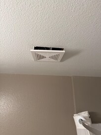 Fan falling out of ceiling