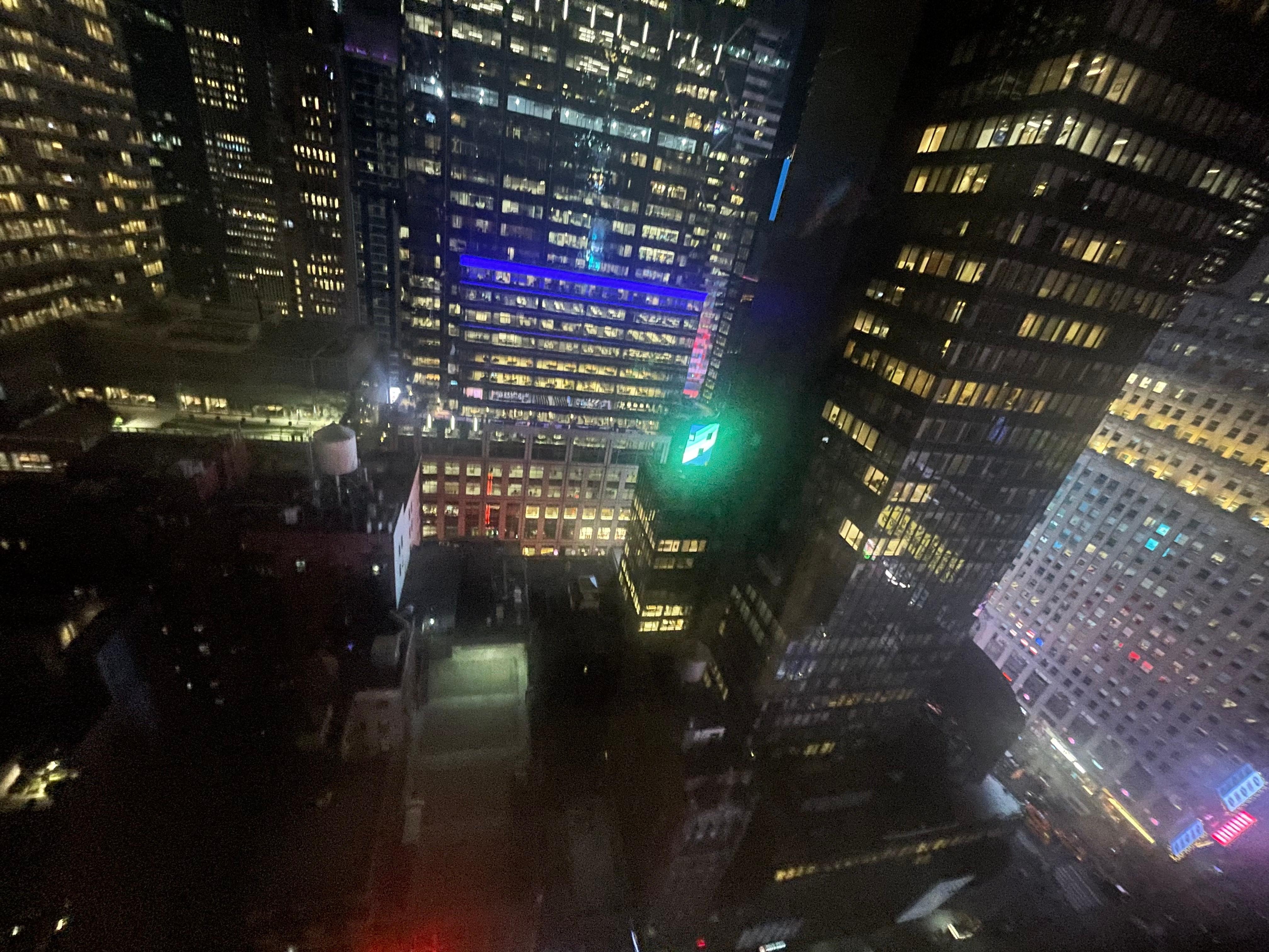 View from our room on the 34th floor 