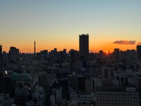 View of the sunrise in our room