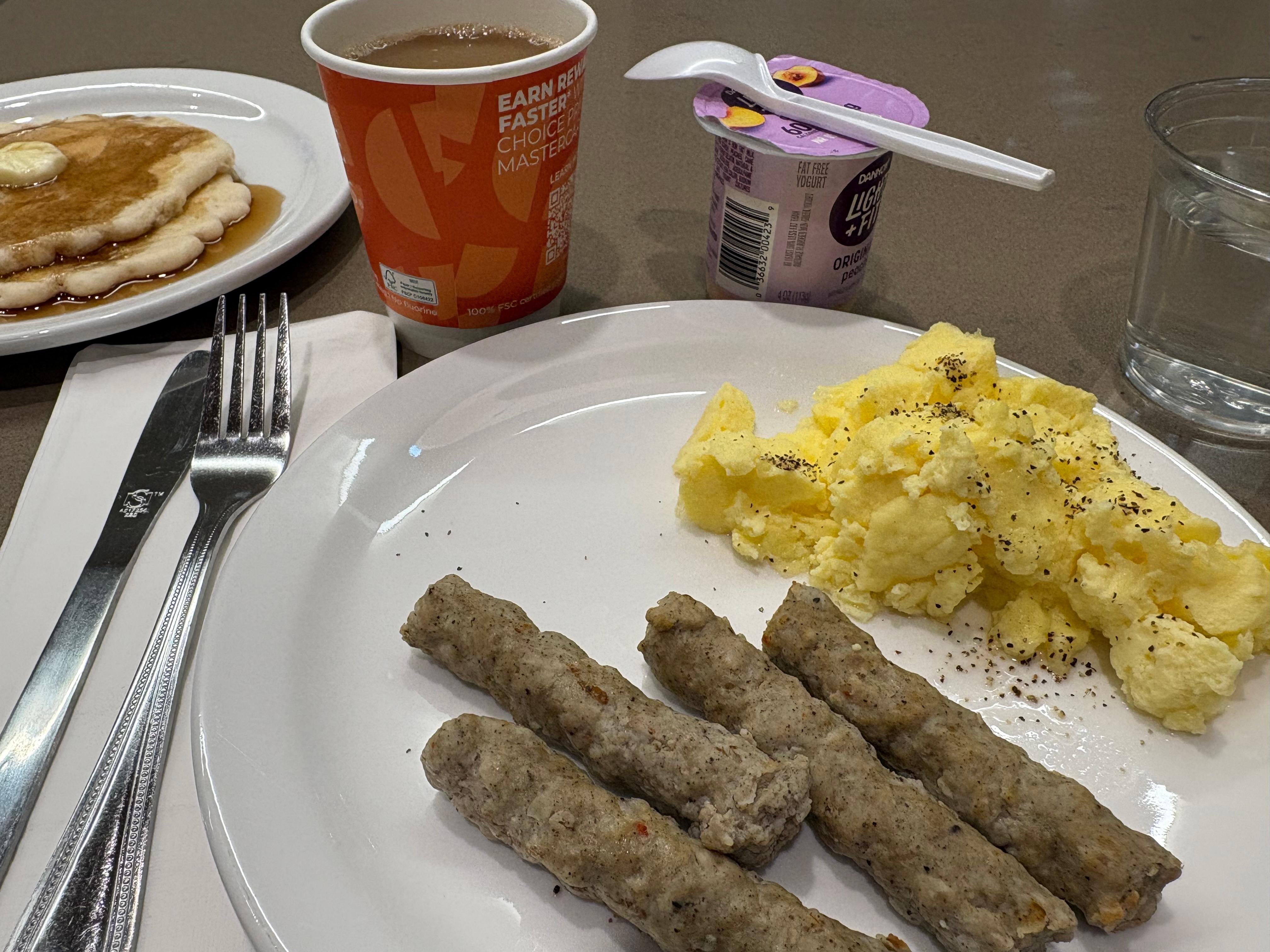 Hotel breakfast hot and ready