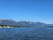 Beautiful lake, just a little cool. But refreshing!