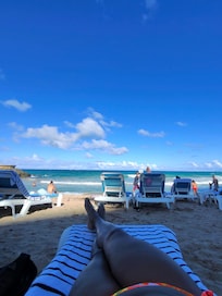 Relaxing on the PRIVATE beach