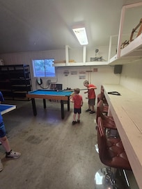 The family really enjoyed the game room