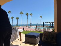 View on the patio. They offer massages on-site