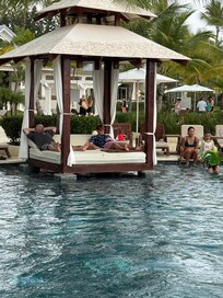 Cabanas at the pool area