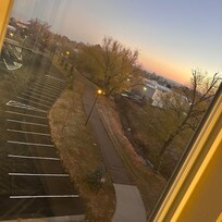 View of the parking lot 4th floor