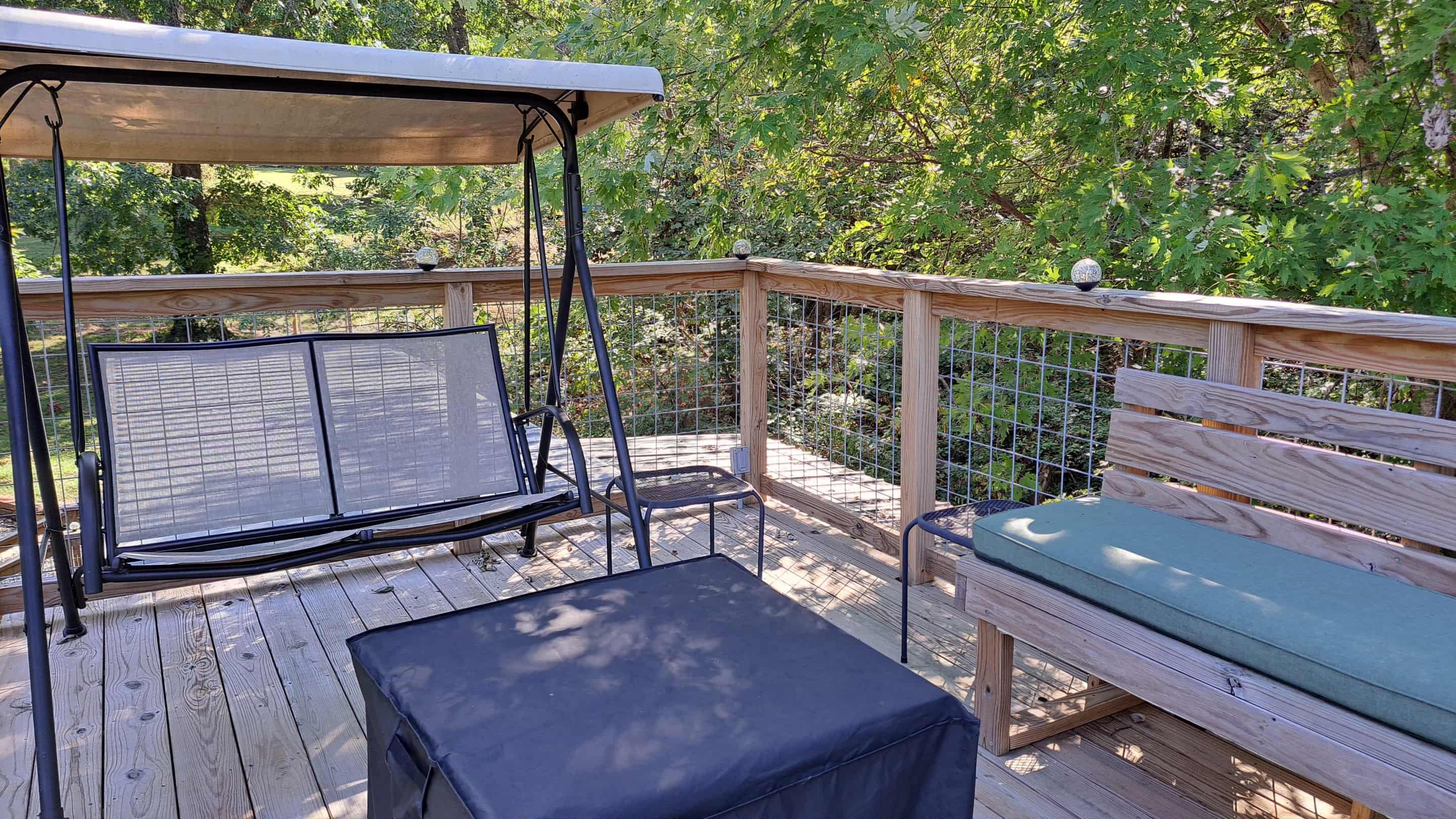 October morning on the rooftop deck