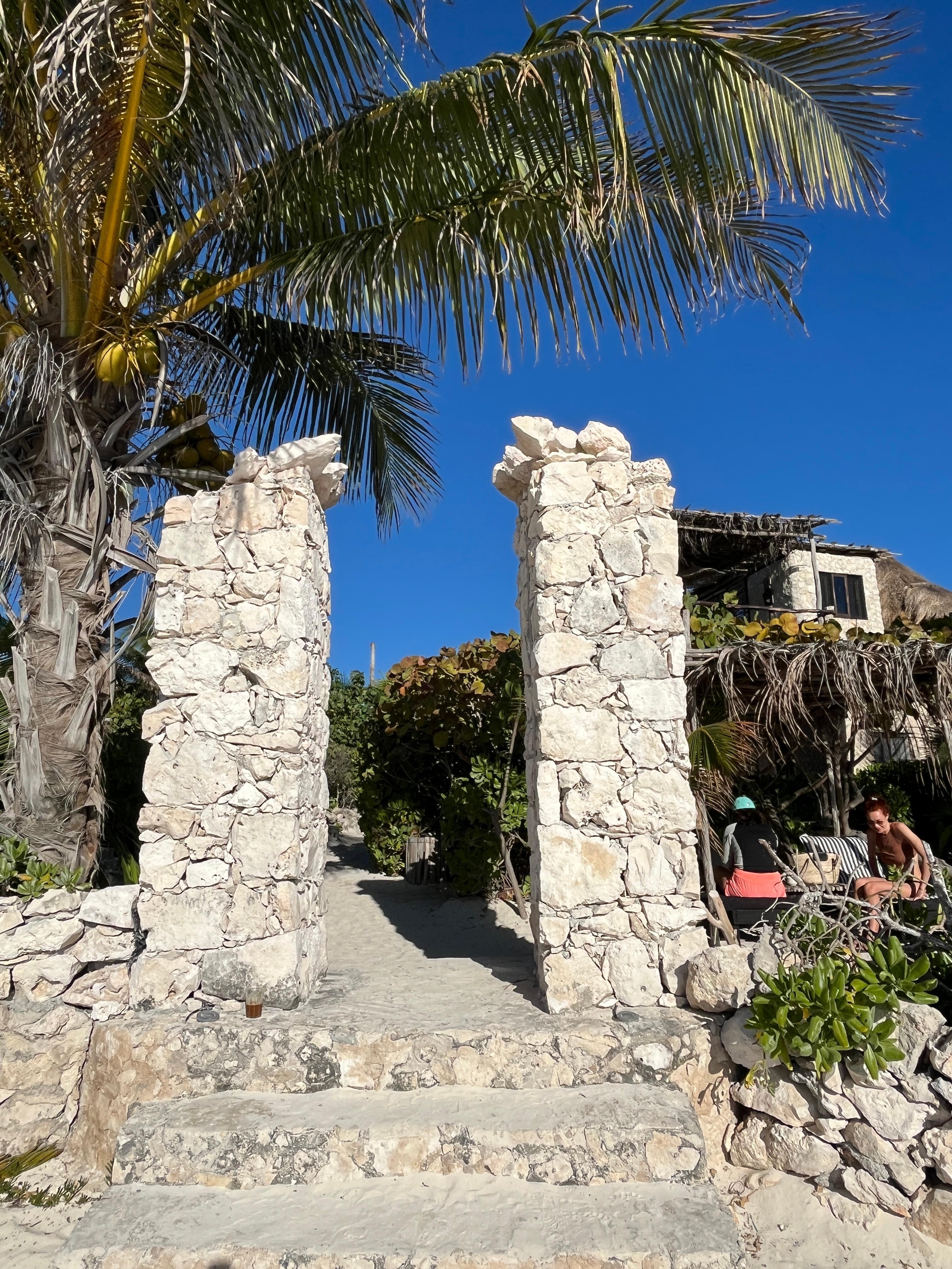 Rear entrance to property from the beach