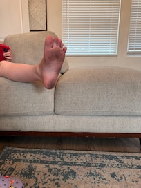 Picture of dirty foot after they came back to clean.