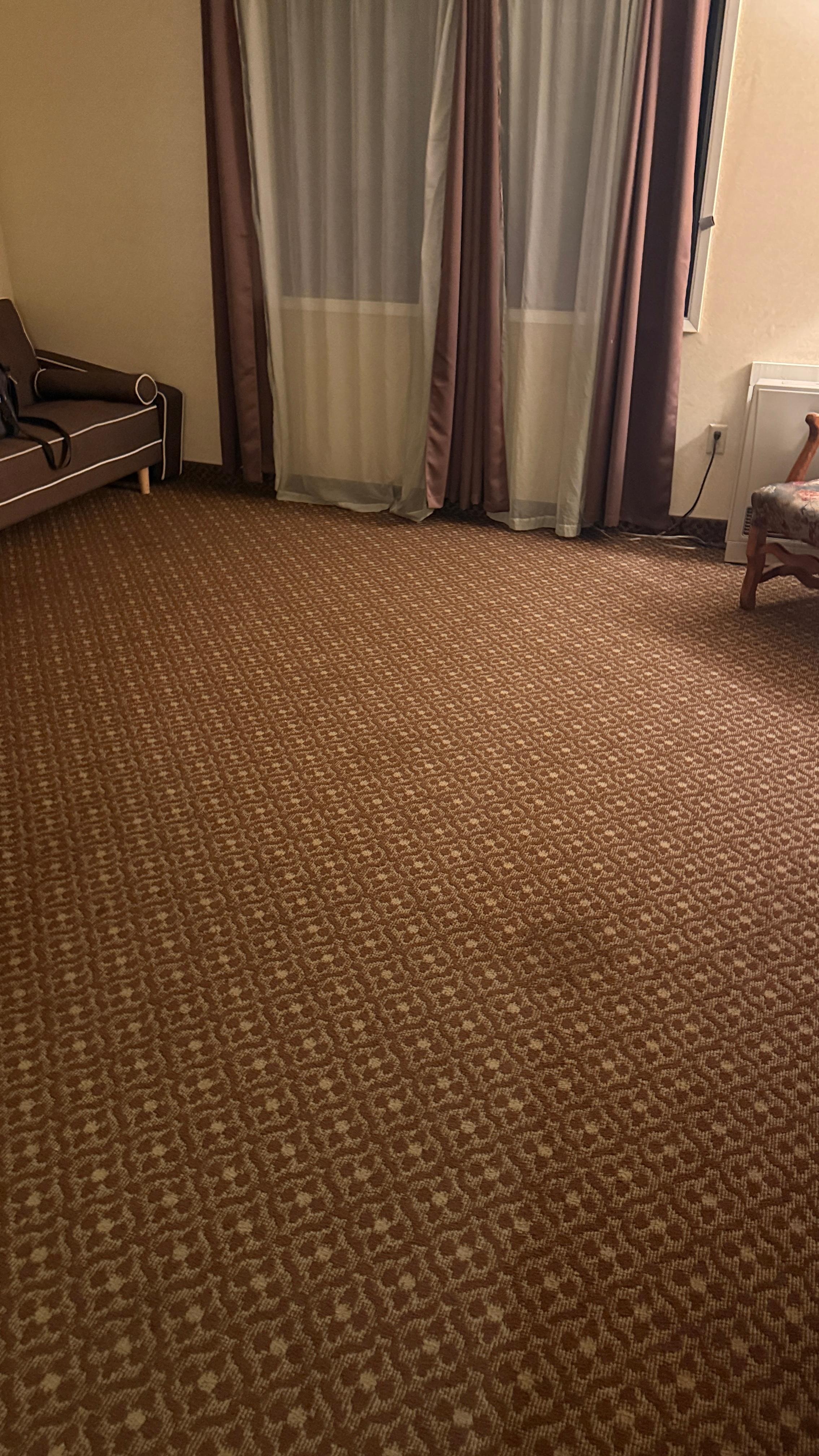 Here is the stained carpet